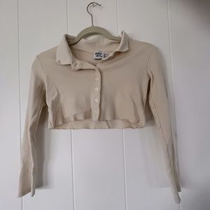 Princess Polly cream crop top